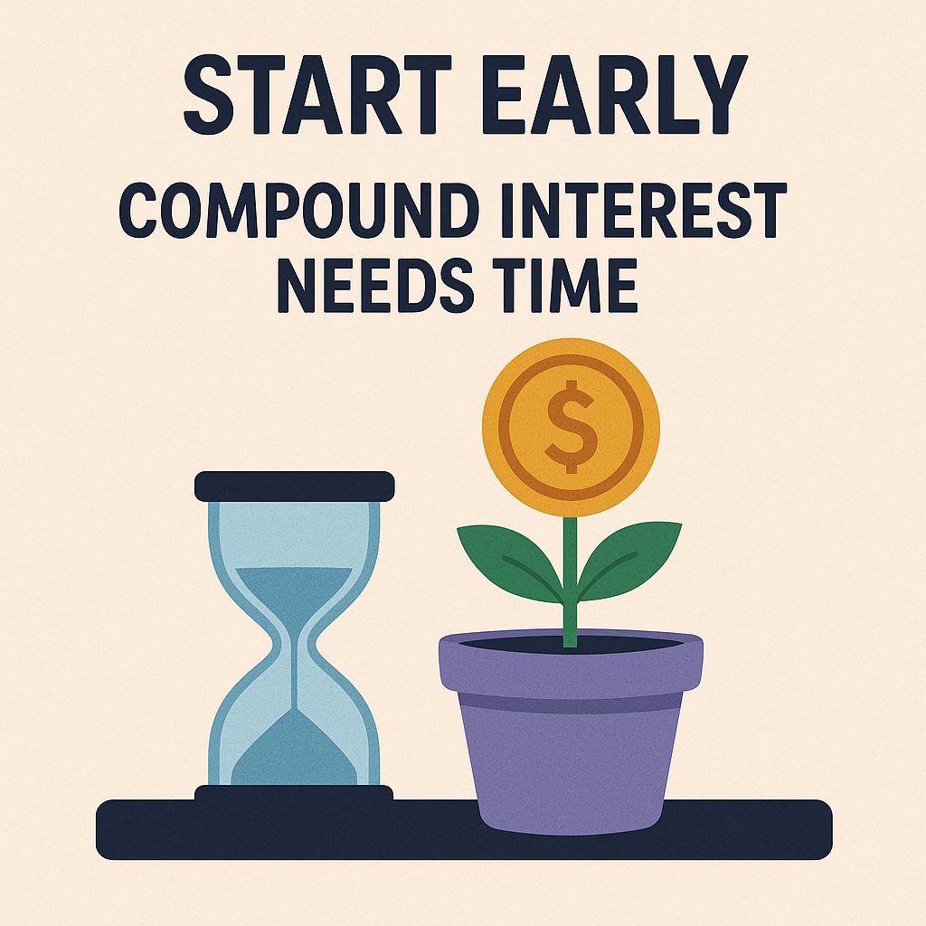 Start Early — Compound interest needs time